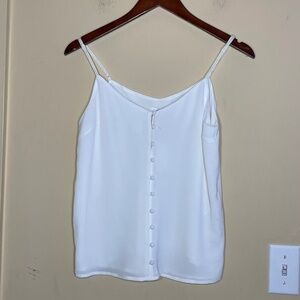 BB Dakota White Button-Down Cami Top